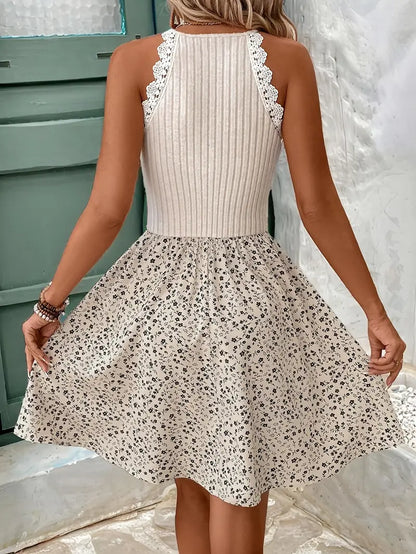 Novira – Abito allacciato al collo in maglia di cotone