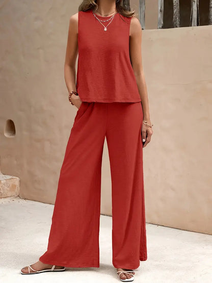 Remy – Elegante completo composto da top senza maniche e pantaloni