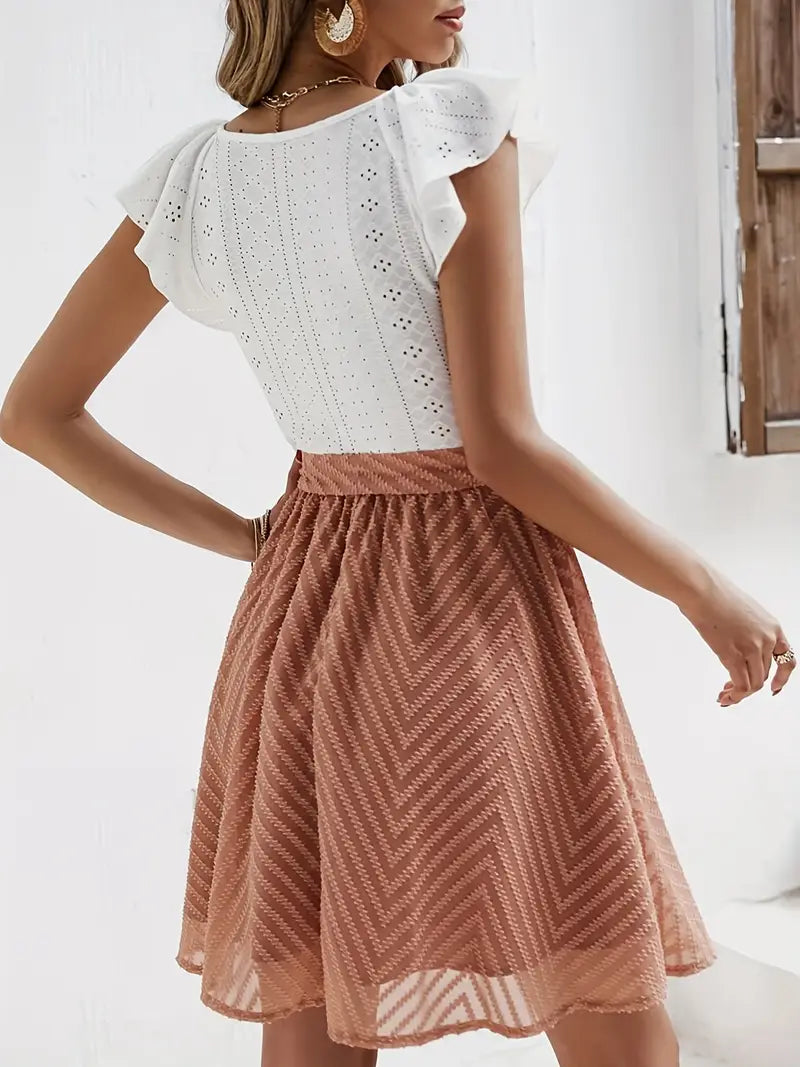 Amaree – Elegante abito in cotone con ricami