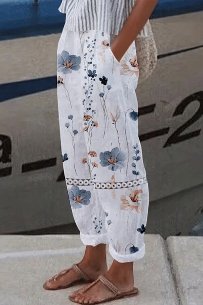 Airish - Pantaloni casual con tasche con bottoni stampati unici