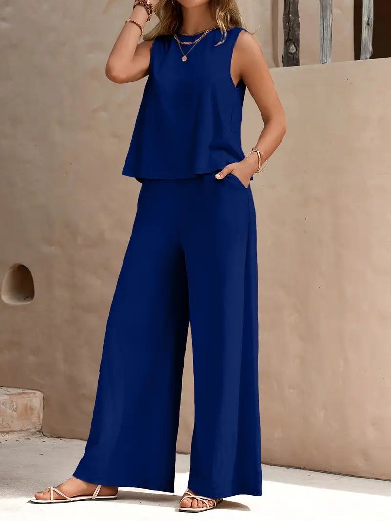 Remy – Elegante completo composto da top senza maniche e pantaloni