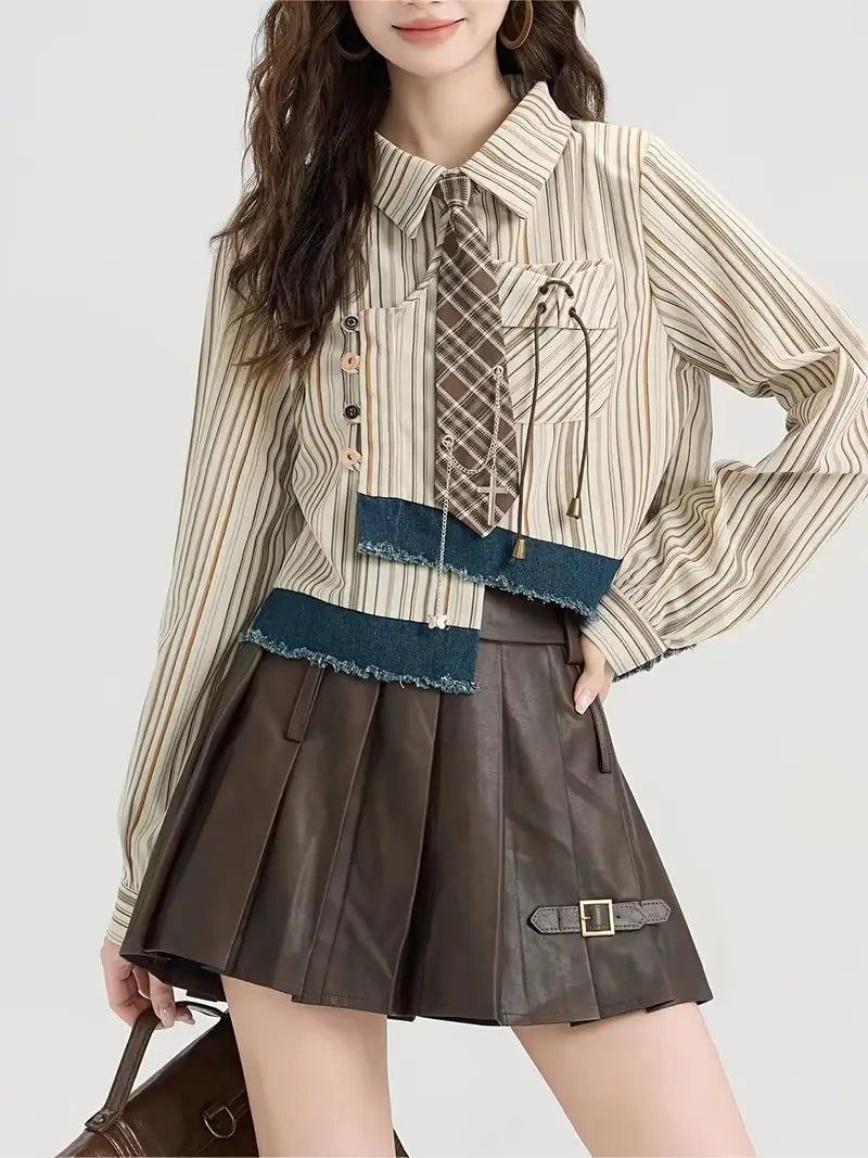 Oaklynn – Blusa in cotone a righe