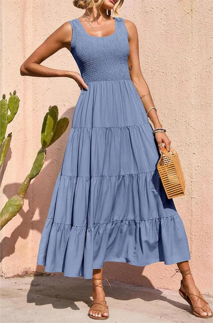 Arcelia – Adorabile maxi abito a strati senza maniche