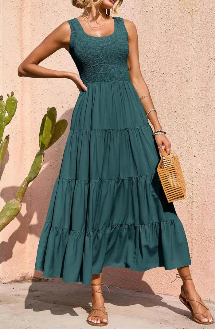 Arcelia – Adorabile maxi abito a strati senza maniche