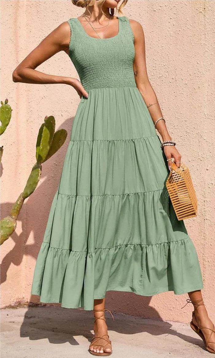 Arcelia – Adorabile maxi abito a strati senza maniche