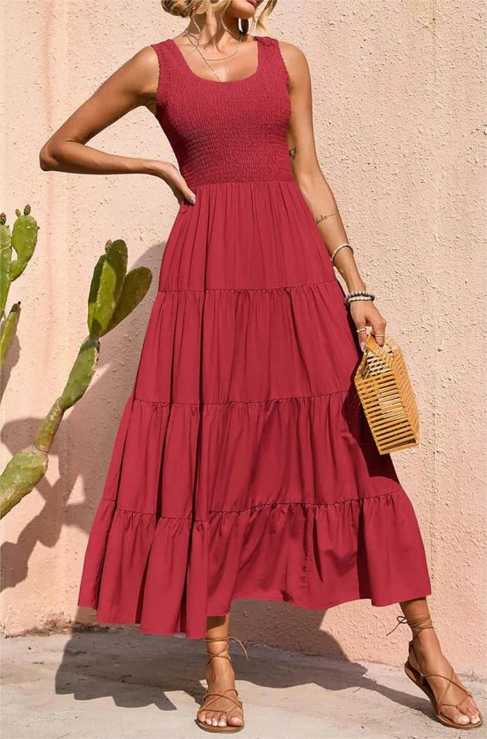 Arcelia – Adorabile maxi abito a strati senza maniche