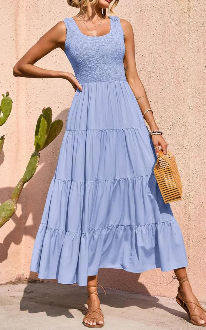 Arcelia – Adorabile maxi abito a strati senza maniche