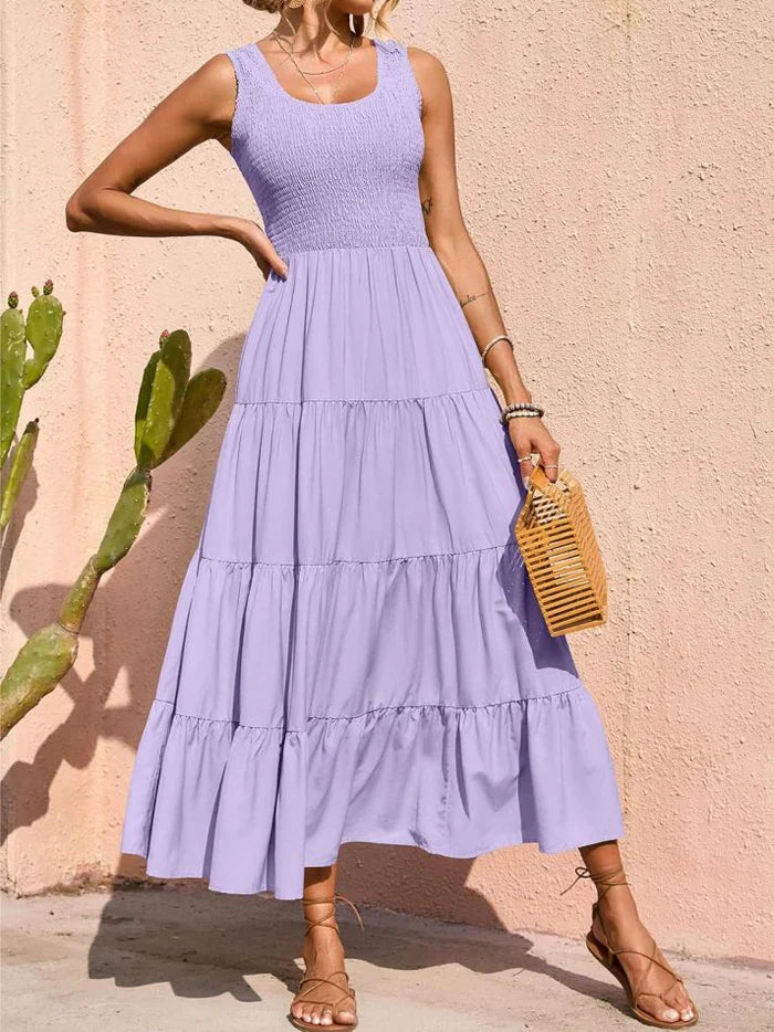 Arcelia – Adorabile maxi abito a strati senza maniche