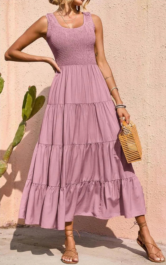 Arcelia – Adorabile maxi abito a strati senza maniche