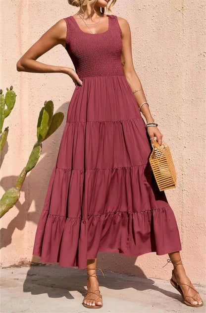 Arcelia – Adorabile maxi abito a strati senza maniche