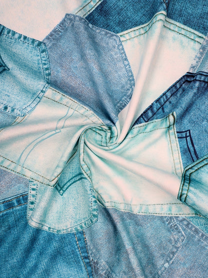Desarae – Camicia in denim patchwork