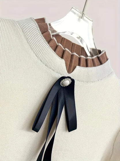 Quinn – Top elegante in cotone con colletto a volant