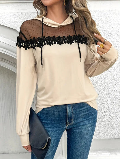 Ila – Felpa con cappuccio elegante in rete