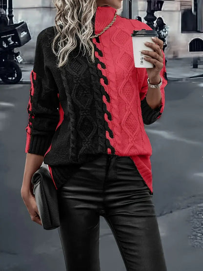 Merla - Maglione dolcevita lavorato a maglia grossa