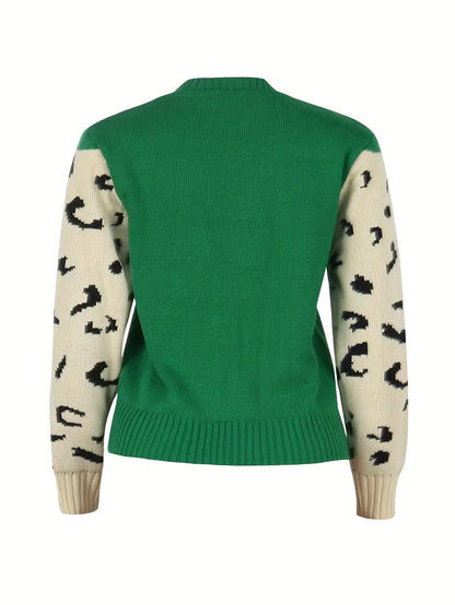 Brynlee – Maglione con vivace stampa leopardata