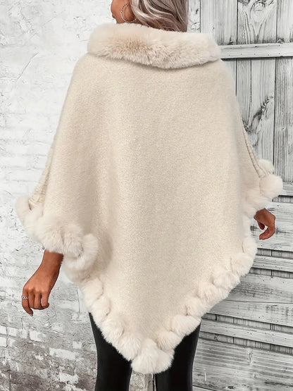 Dahlia – Maglione lavorato a maglia stile poncho