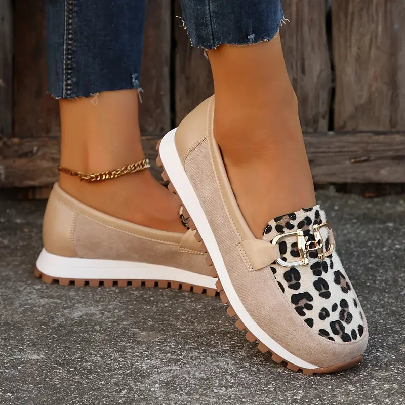 Ravenesse – Mocassini eleganti con motivo leopardato