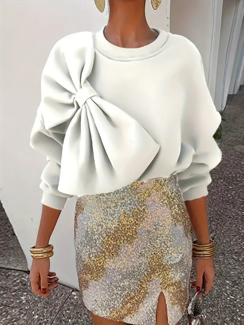 Benia – Maglione elegante con un grande fiocco