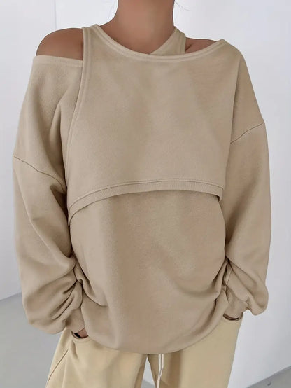 Nayka – Felpa in cotone con spalle scoperte