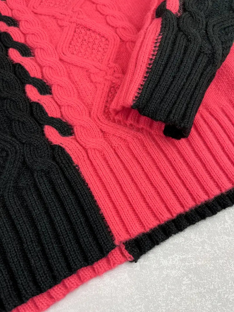 Merla - Maglione dolcevita lavorato a maglia grossa