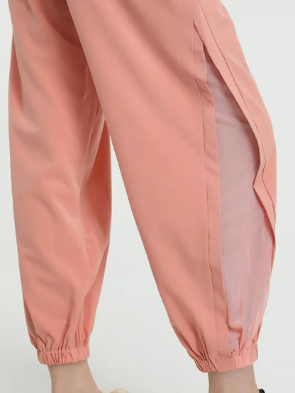 Hexaria – Pantaloni da jogging alla moda con dettagli in rete