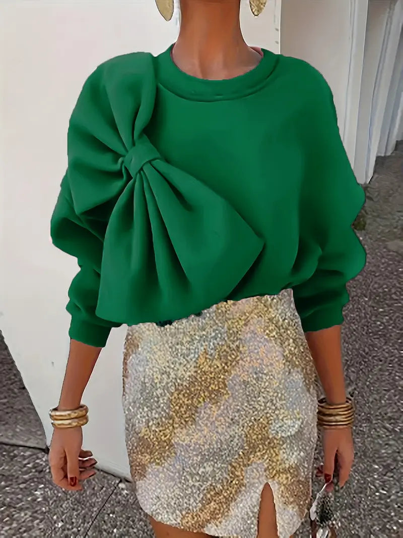 Benia – Maglione elegante con un grande fiocco