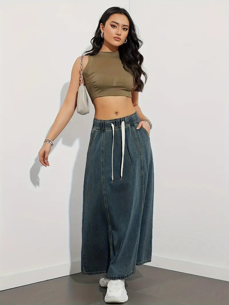 Adora – Gonna maxi in denim