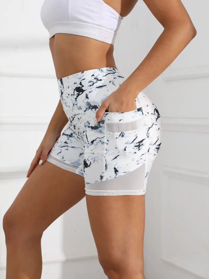 Lyricca – Shorts biker a vita alta con tasche