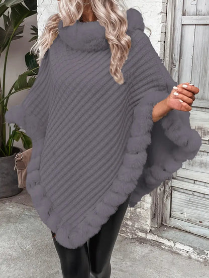 Dahlia – Maglione lavorato a maglia stile poncho