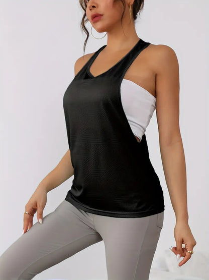 Nyxaria – Canotta traspirante con schiena scoperta e schiena scoperta
