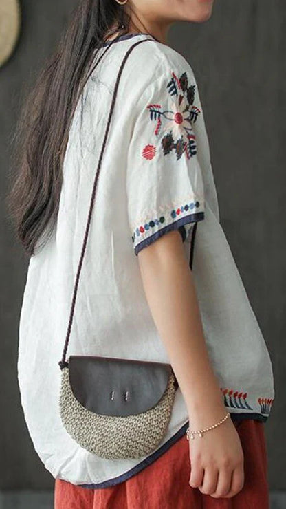 Nivelle – Blusa in lino ricamato