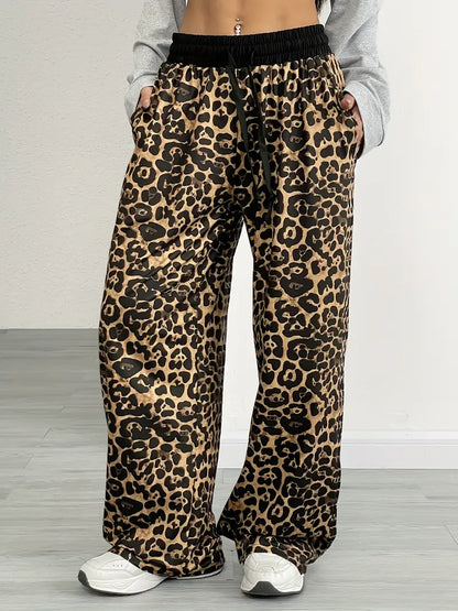 Eloise – Pantaloni larghi con stampa leopardata