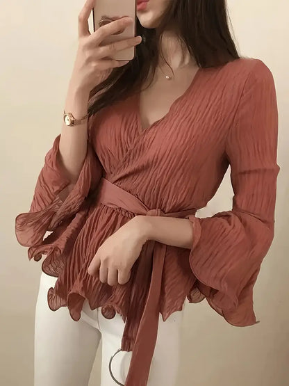 Ohna – Blusa avvolgente chic