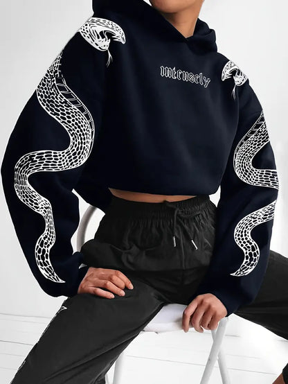 Zuri – Felpa con cappuccio in cotone stampato