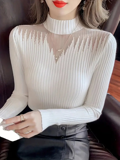 Klea – Top elegante in maglia a coste