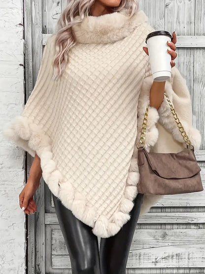 Dahlia – Maglione lavorato a maglia stile poncho