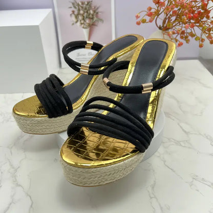 Emila – Sandali con zeppa con doppio cinturino