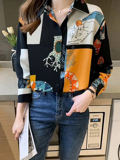 Briar – Camicetta artistica a maniche lunghe