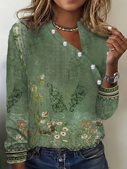 Olivet – Blusa con stampa artistica