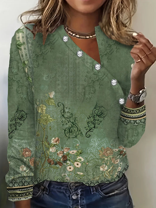 Olivet – Blusa con stampa artistica