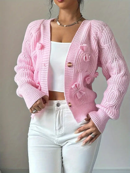 Zyrene – Cardigan rosa accogliente
