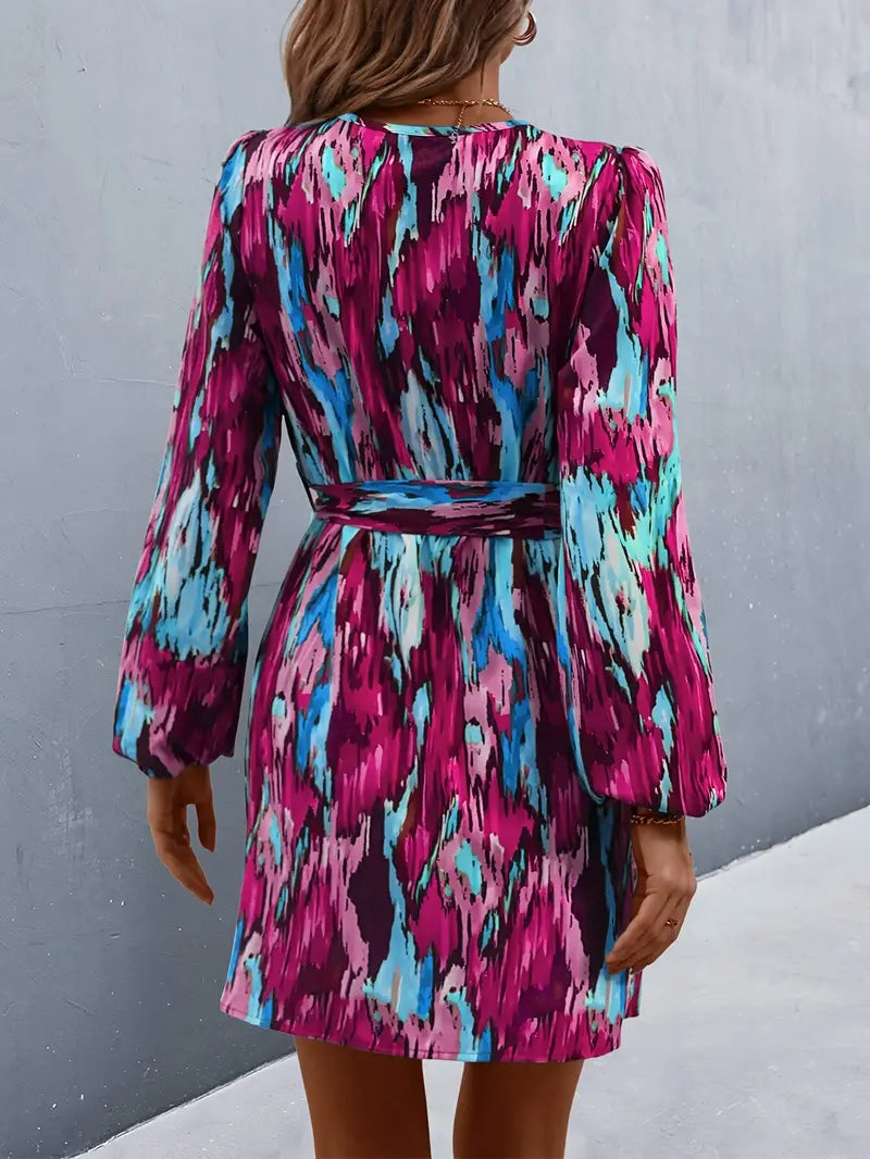 Nocturna – Abito a maniche lunghe stile incrociato