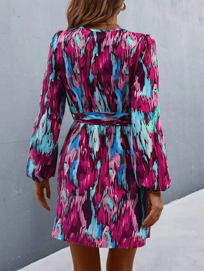 Nocturna – Abito a maniche lunghe stile incrociato