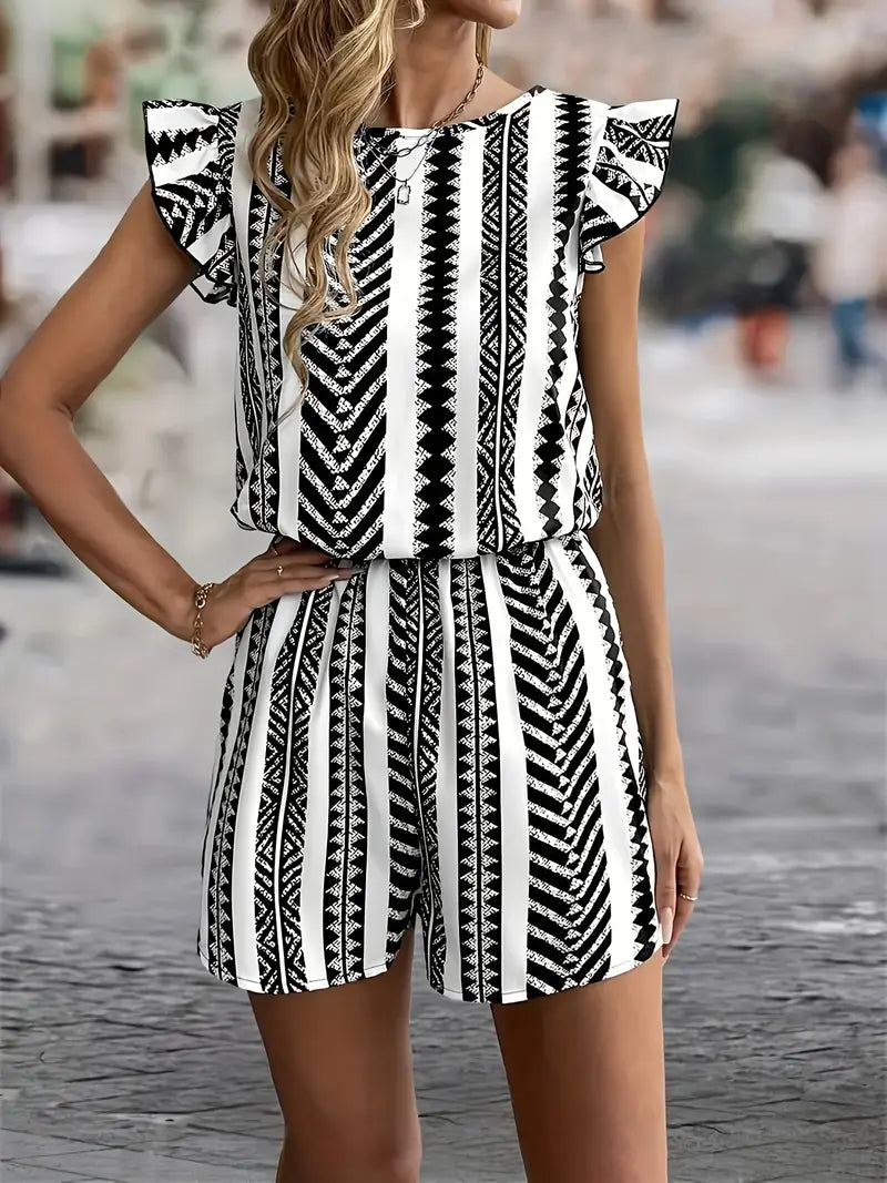 Hollista – Elegante tuta bianca e nera