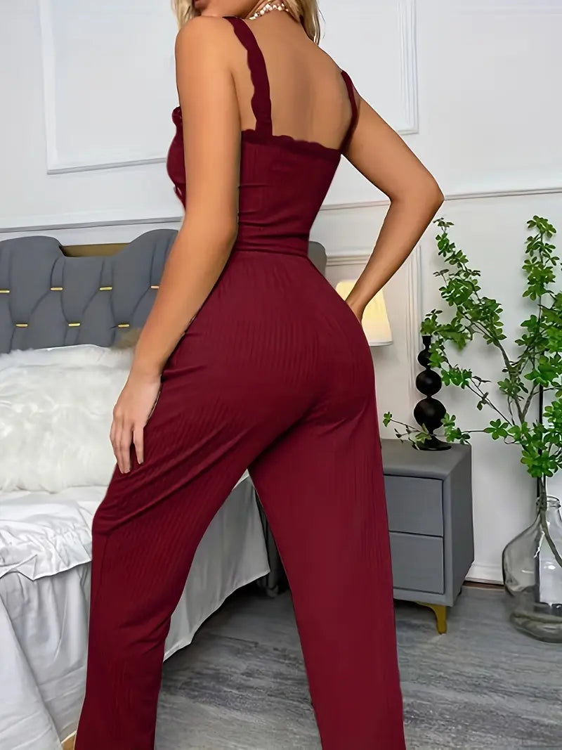 Thaliora – Set alla moda composto da top senza maniche e pantaloni