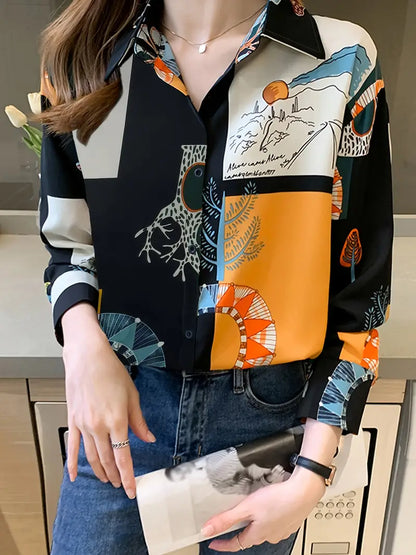 Briar – Camicetta artistica a maniche lunghe