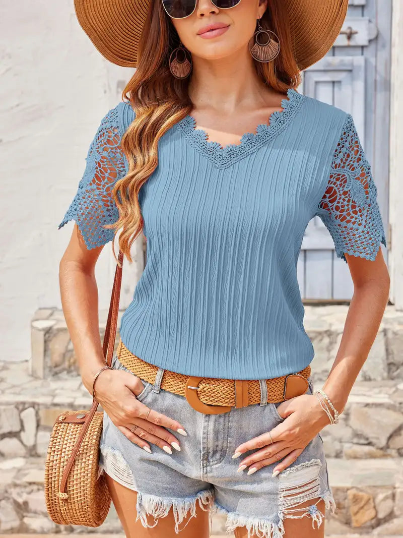 Oraia – Camicetta con pizzo alla moda