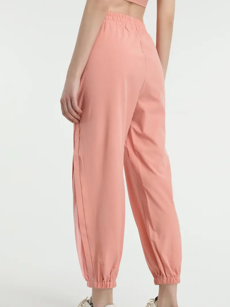 Hexaria – Pantaloni da jogging alla moda con dettagli in rete