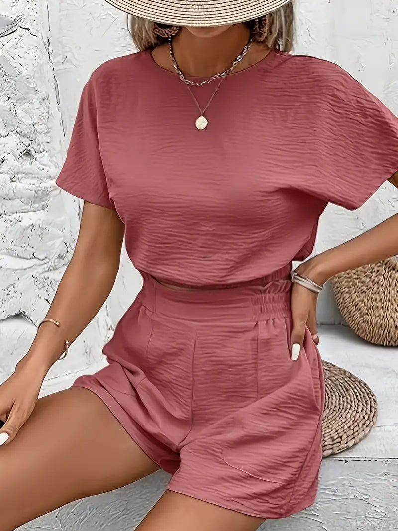 Aminna – Completo elegante composto da top e pantaloncini