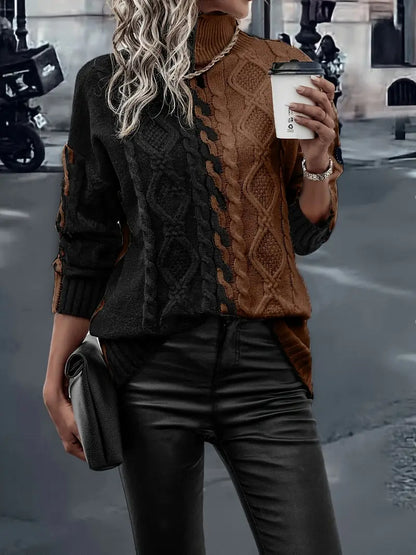 Merla - Maglione dolcevita lavorato a maglia grossa